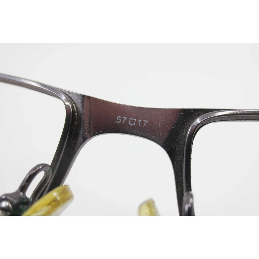 Modern Rectangular Gunmetal Metal Eyeglass Frames MM 610 57-17-145 Mens Womens